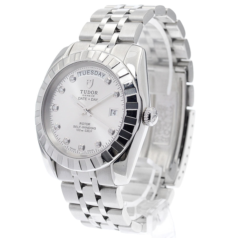 TUDOR Classic Date Day 23010 10P diamond Automatic Men's Watch_922621