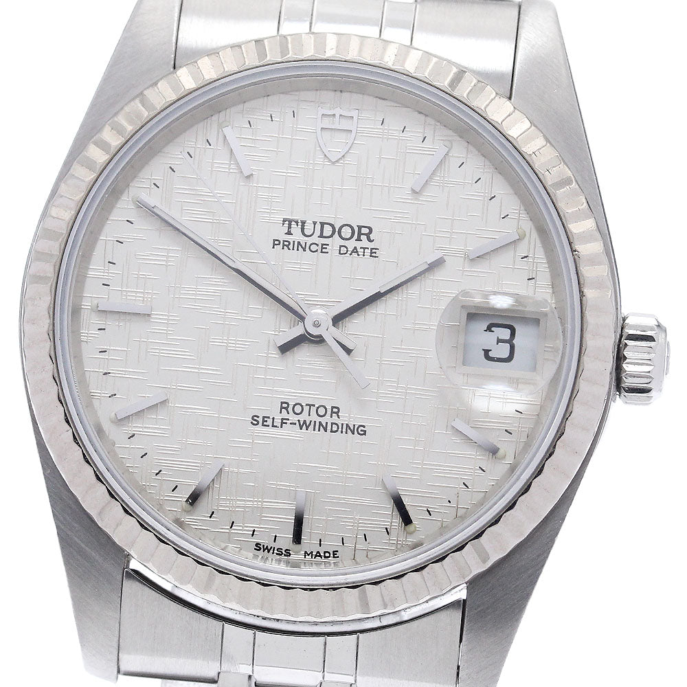 TUDOR Prince Date 74034 WG bezel Silver Dial Automatic Men's Watch_922642