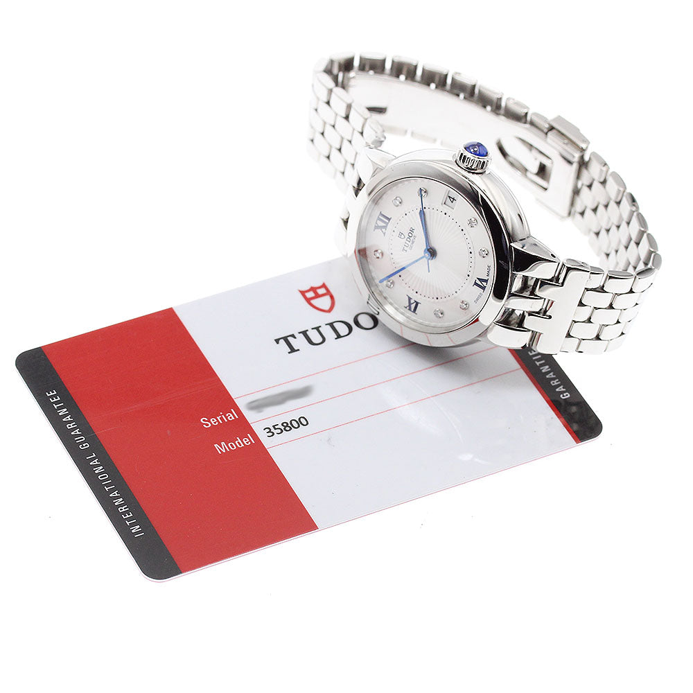 TUDOR Claire d Rose 35800 8P diamond date Silver Dial Automatic Boy's_922644