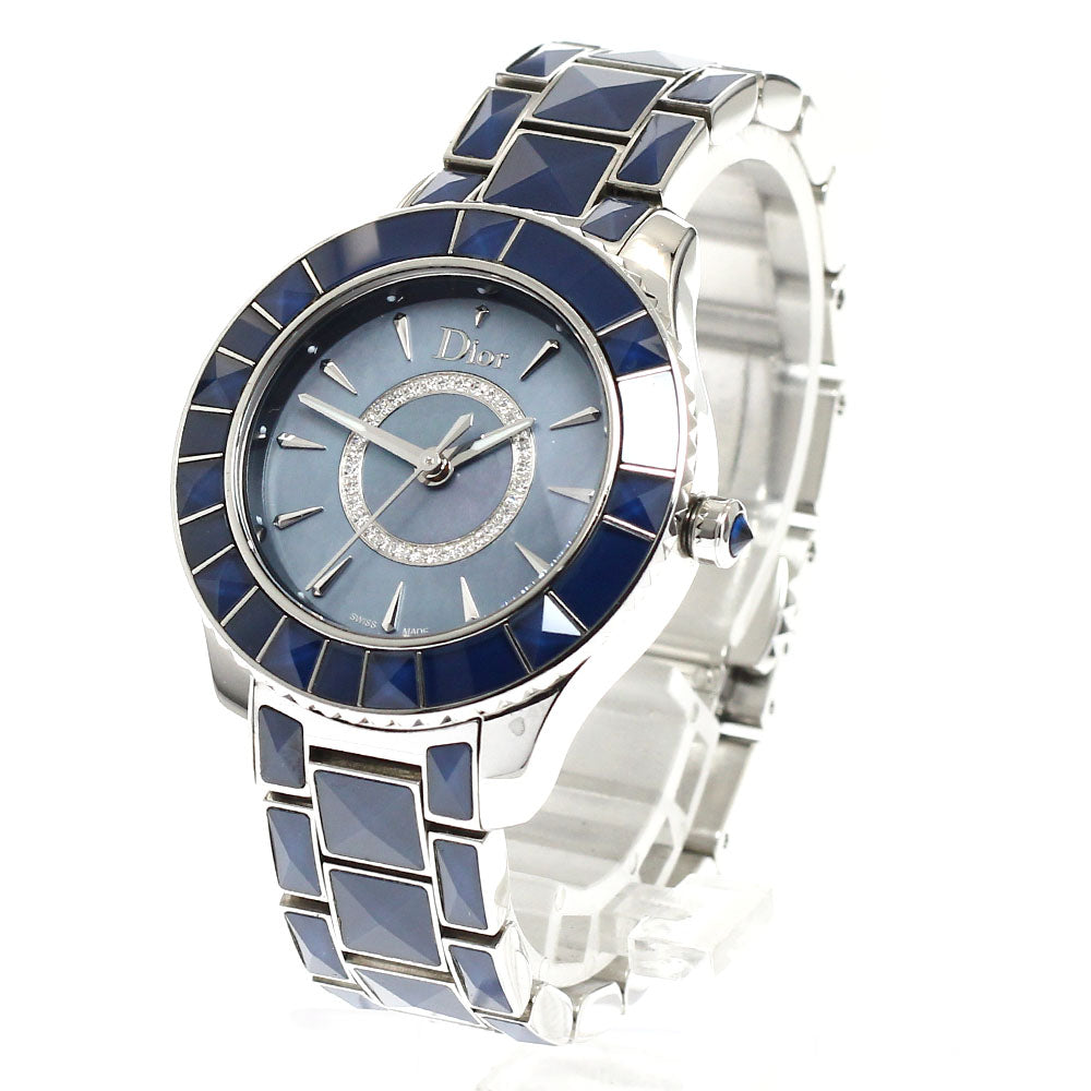 Dior crystal CD143117 Diamond Blue shell Dial Quartz Ladies Watch_922655