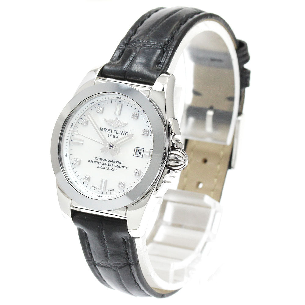 BREITLING Galactic 29 Sleek T W72348 Date White shell Dial Quartz Ladies Watch_922656