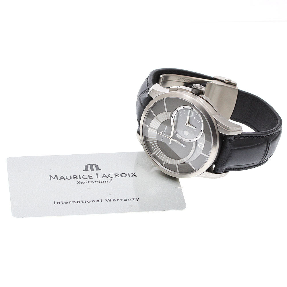 MAURICE LACROIX Pontus Off Center PT6108 GMT date gray Dial Automatic Men's Watch_922657