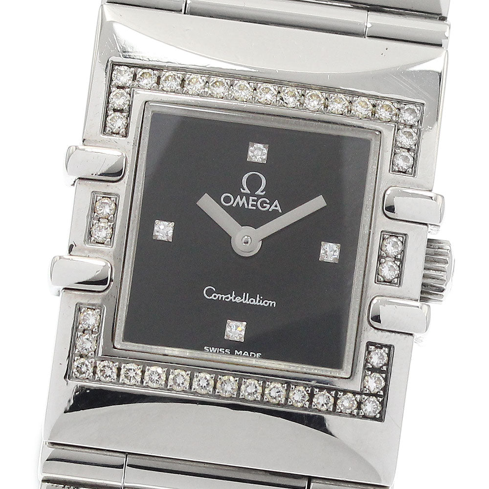 OMEGA Constellation Carre Quadra 1528.46 4P diamond bezel Quartz Ladies_922736