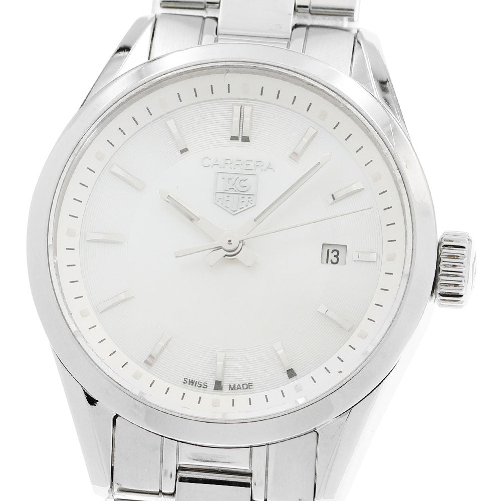 TAG HEUER Carrera WV1415 Date White shell Dial Quartz Ladies Watch_922750
