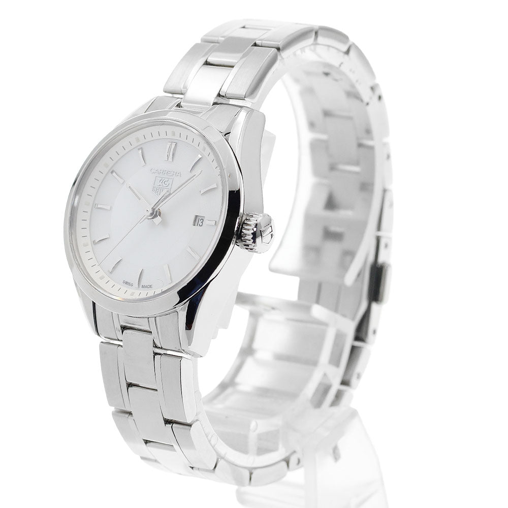 TAG HEUER Carrera WV1415 Date White shell Dial Quartz Ladies Watch_922750