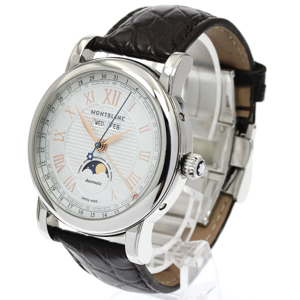 MONTBLANC Star Roman Canthieme 113691 Triple calendar moon phase date Silver Dial Automatic Men's Watch_922766