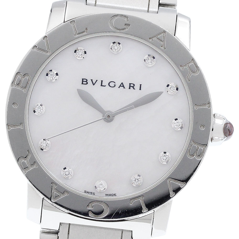 BVLGARI BVLGARIBVLGARI BBL37S 12P diamond White shell Dial Automatic Men's Watch_922784