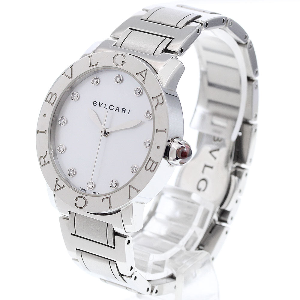 BVLGARI BVLGARIBVLGARI BBL37S 12P diamond White shell Dial Automatic Men's Watch_922784