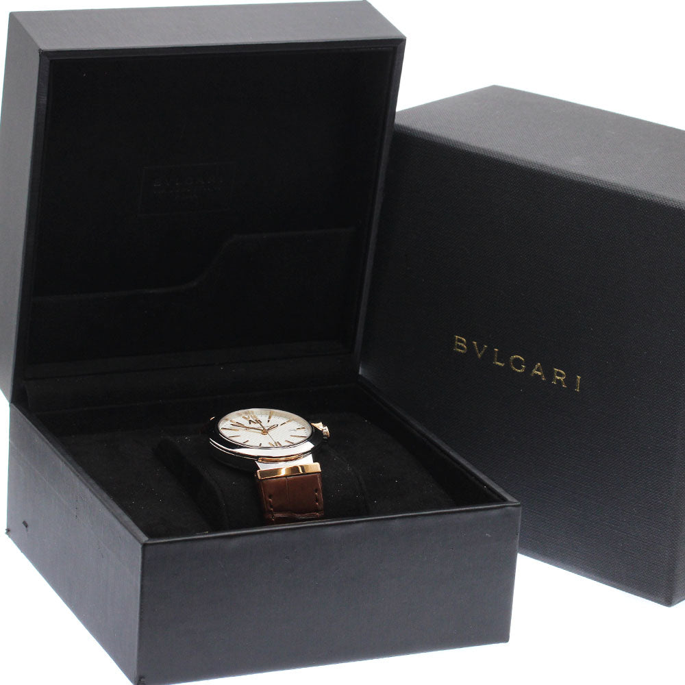 BVLGARI Le chair LU40C6SSPGLD Date Silver Dial Automatic Men's Watch_922836