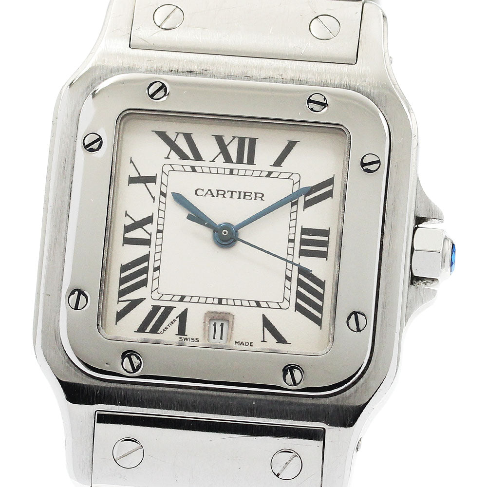 CARTIER Santos GalbeeLM W20018D6 Date, Kannon buckle Quartz Men's Watch_922837