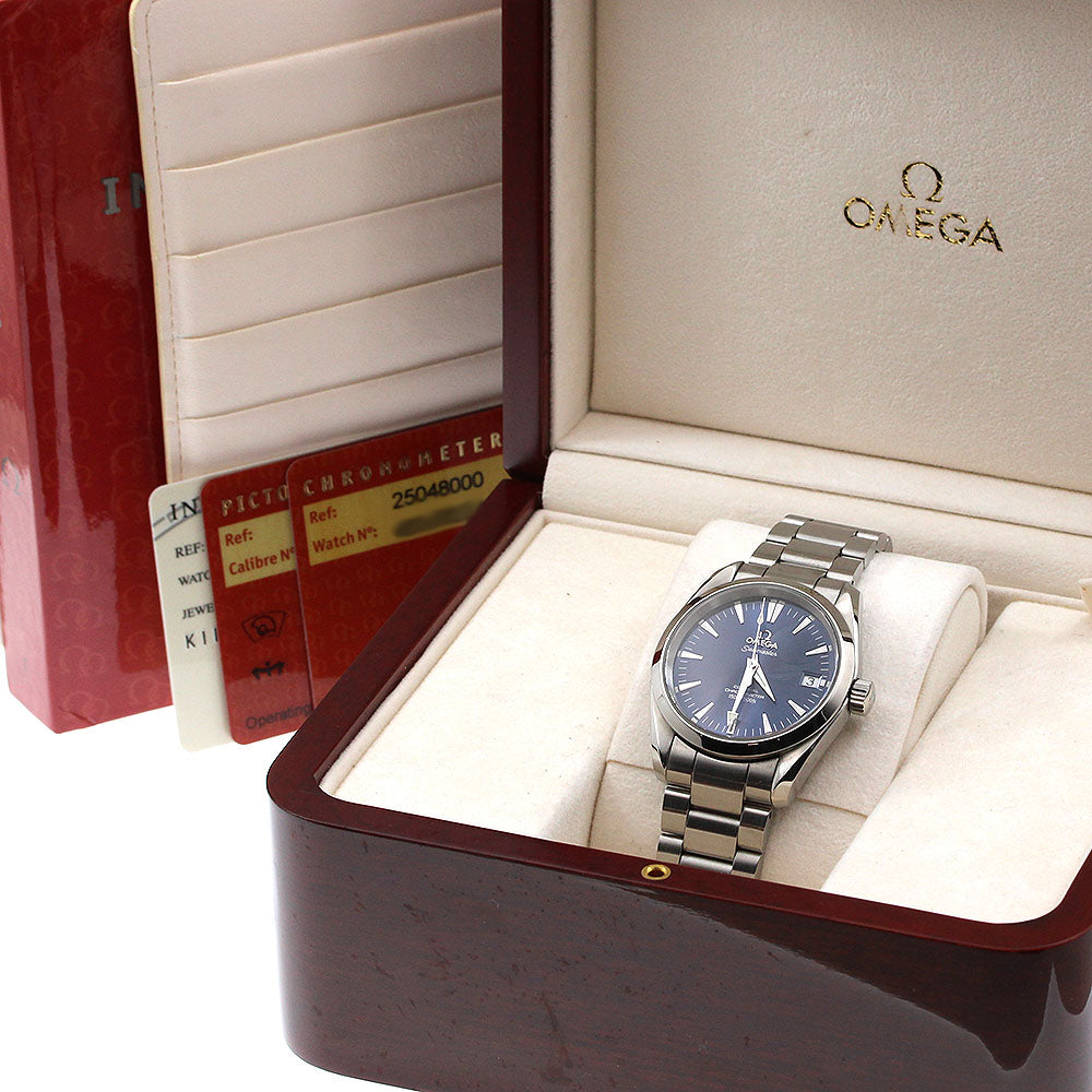 OMEGA Seamaster Aqua Terra 2504.80 Date Navy Dial Automatic Boy's Watch_922848