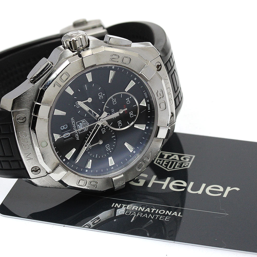 TAG HEUER Aqua racer CAY1110-0 Chronograph black Dial Quartz Men's Watch_922879