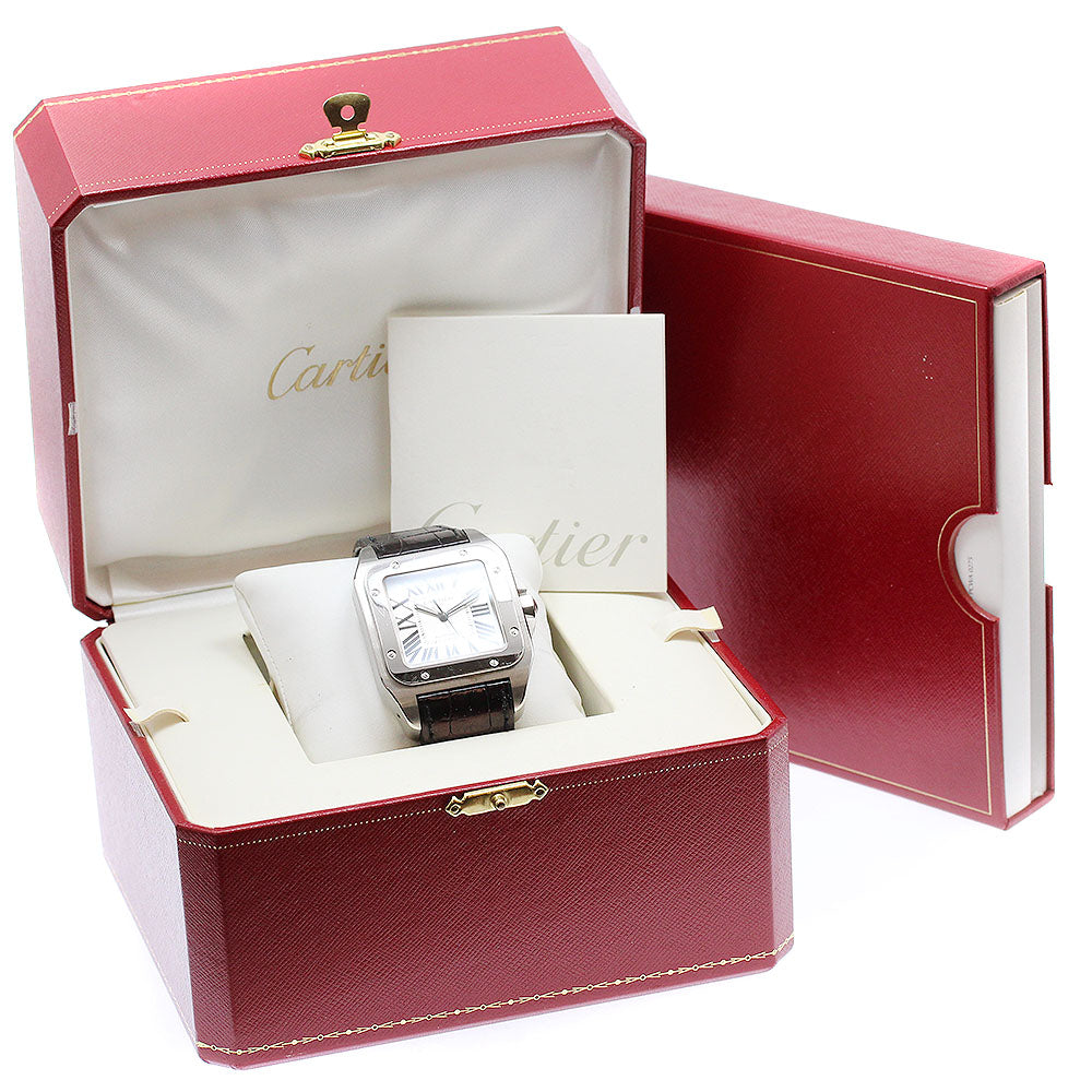 CARTIER Santos 100LM W20073X8 Silver Dial Automatic Men's Watch_922882