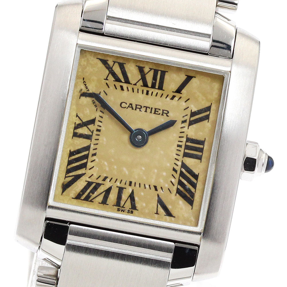 CARTIER Tank francaise SM W51008Q3 beige Dial Quartz Ladies Watch_922896