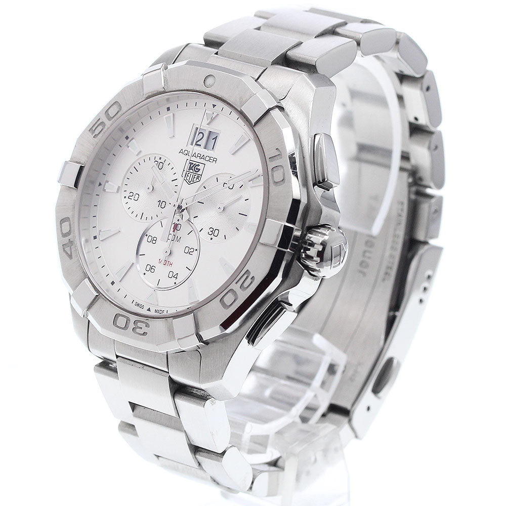 TAG HEUER Aqua racer CAY1111-0 Chronograph Silver Dial Quartz Men's Watch_922910