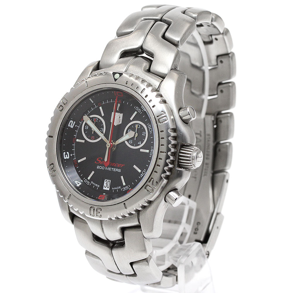TAG HEUER Link Sea Racer CT1113 Chronograph black Dial Quartz Men's Watch_922921