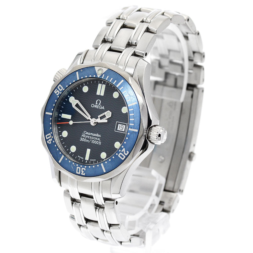 OMEGA Seamaster300 2561.80 Date Navy Dial Quartz Boy's Watch_922932