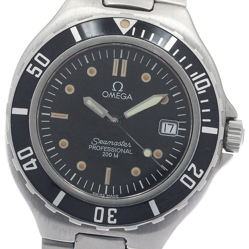 OMEGA Seamaster200M Date Black Dial Quartz Men's Watch_922934