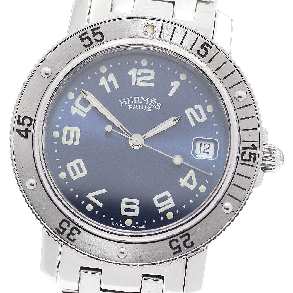 HERMES Clipper diver CL7.710 Date Navy Dial Quartz Men's Watch_922972