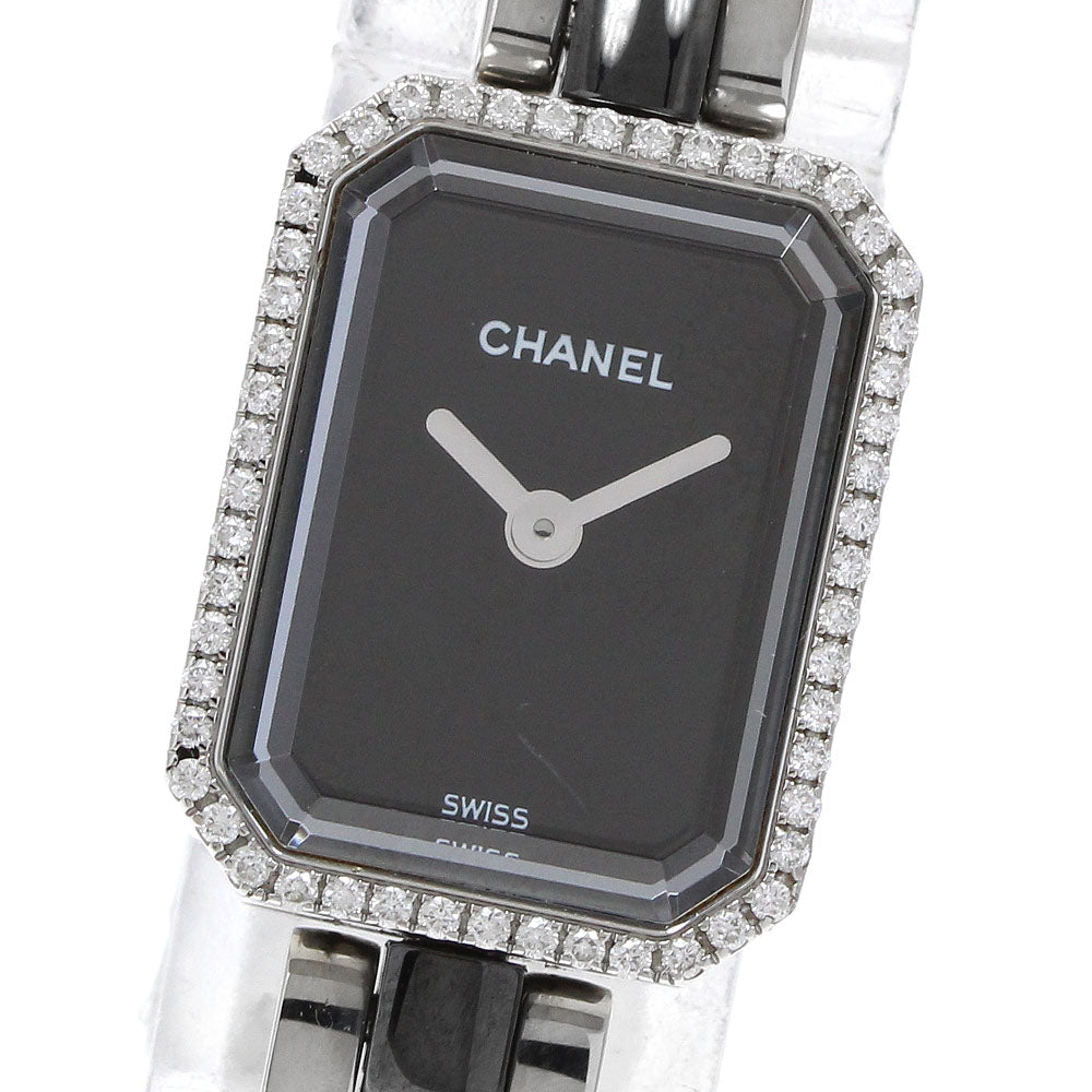 CHANEL Premiere H2163 Diamond Bezel black Dial Quartz Ladies Watch_923019