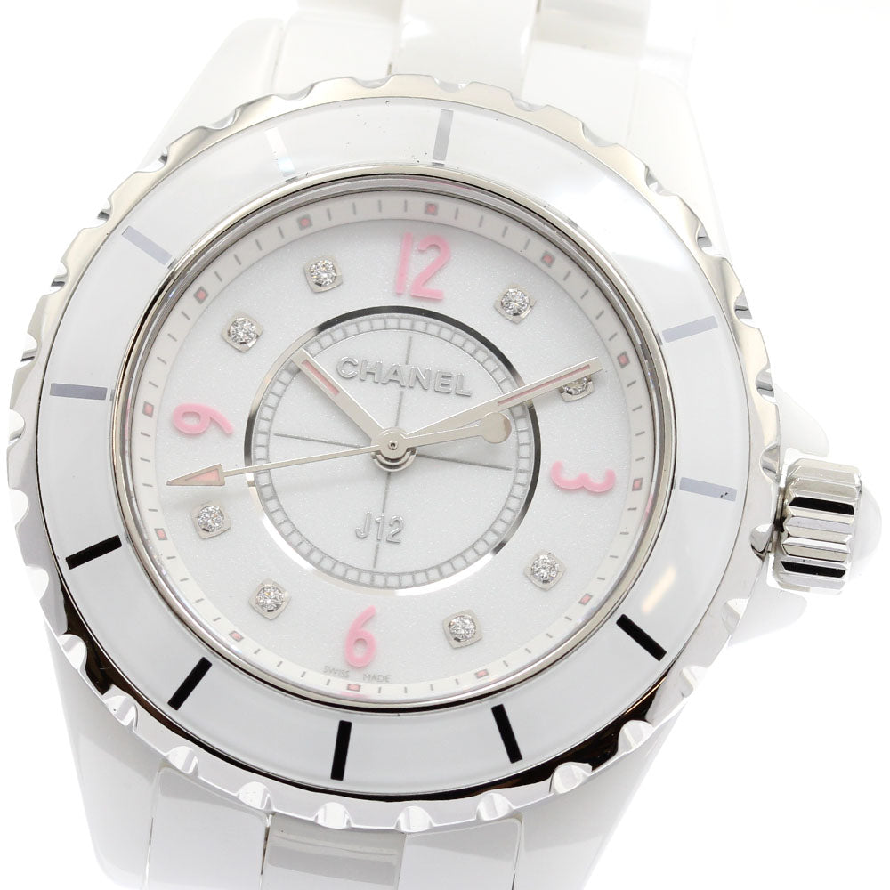 CHANEL J12 Pink light H4863 Limited 1200 8P diamond Quartz Ladies Watch_923020