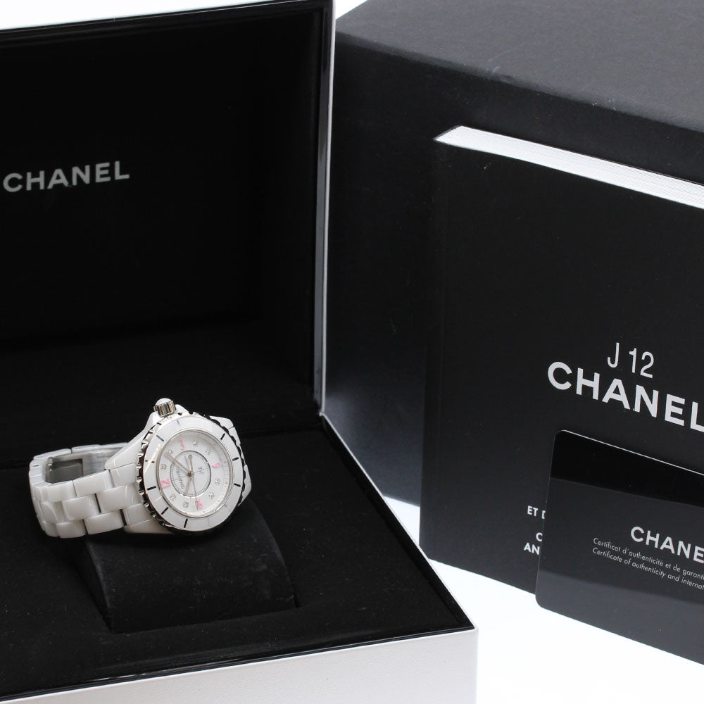 CHANEL J12 Pink light H4863 Limited 1200 8P diamond Quartz Ladies Watch_923020