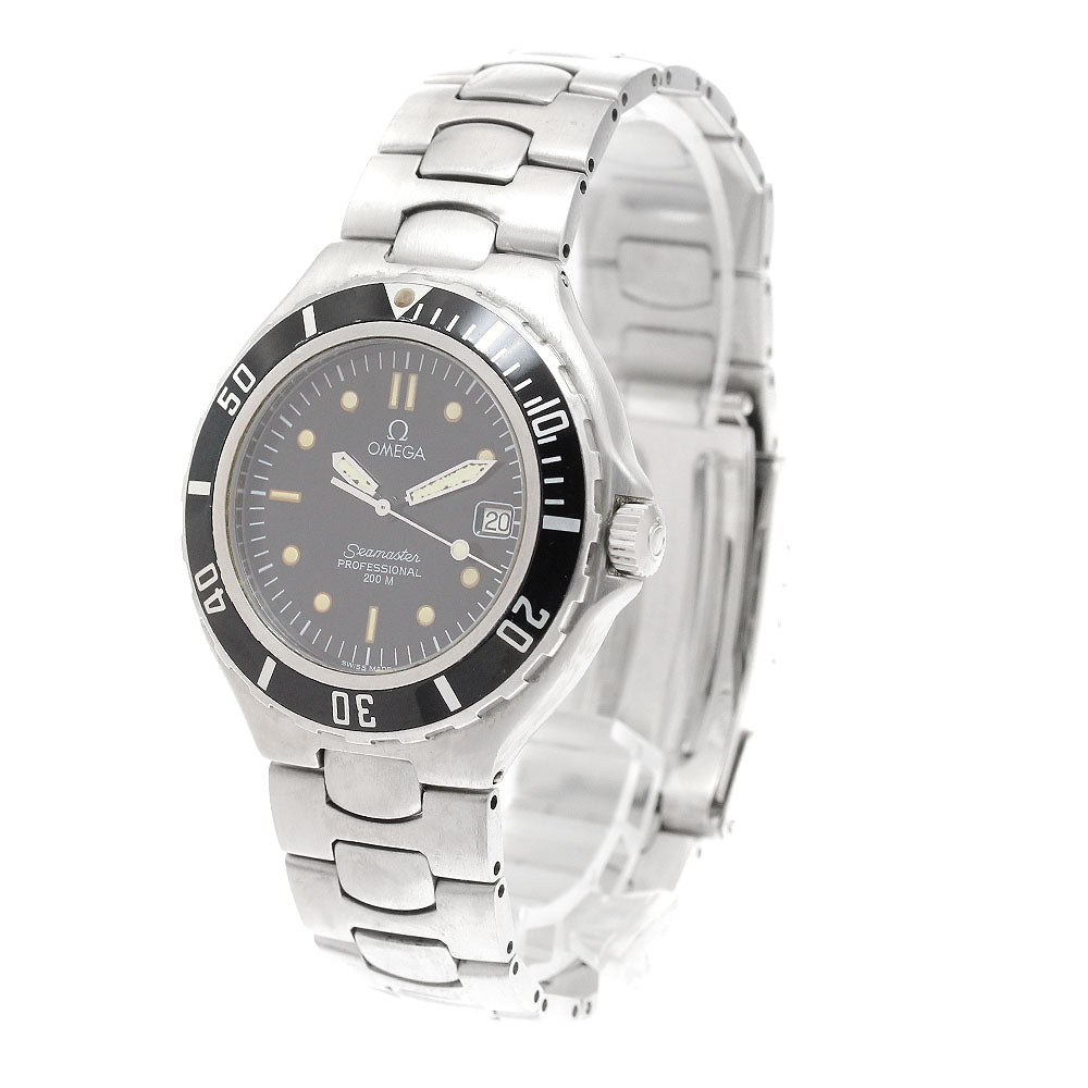 OMEGA Seamaster200m Date black Dial Quartz Men's Watch_923036