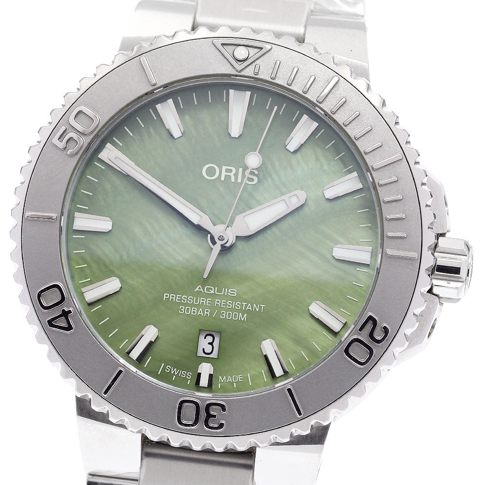 ORIS Aquis New York Harbor Limited Edition 01 733 7766 4187 Date Green shell Dial Automatic Men's Watch_923050