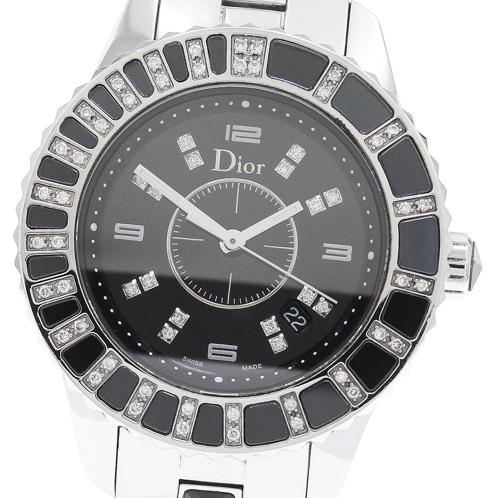 Dior crystal CD113115 Diamond bezel 16P diamond Quartz Ladies Watch_923063