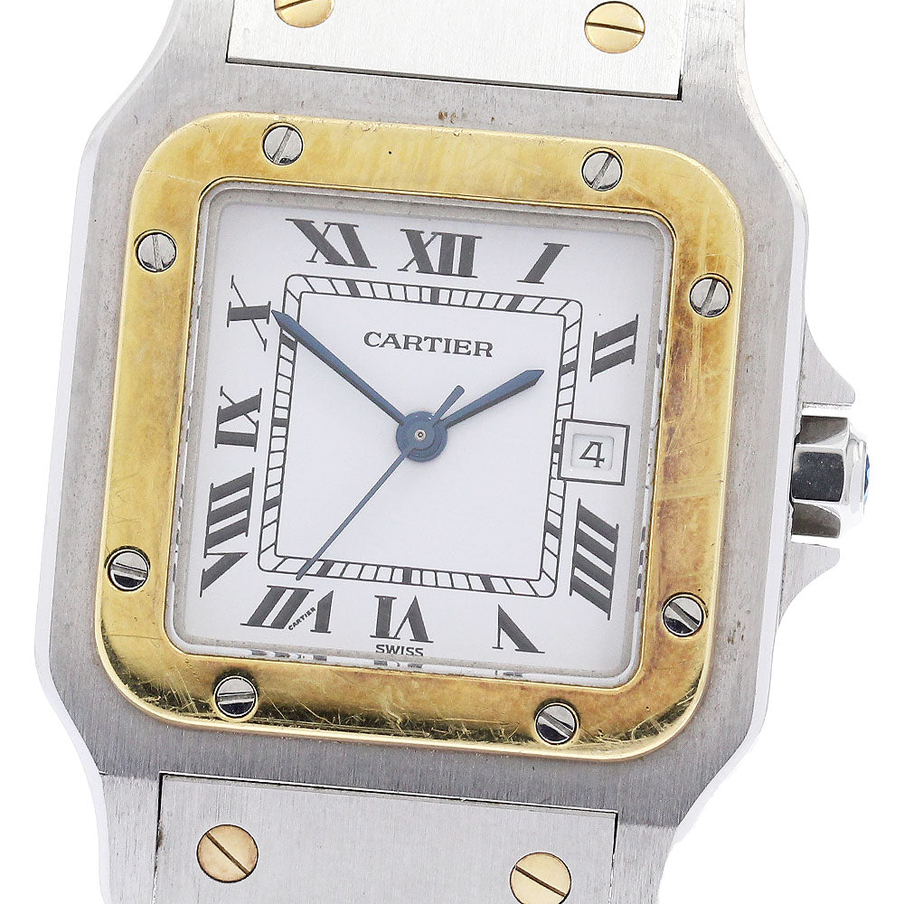 CARTIER Santos Galbee LM 81036283 Date White Dial Automatic Men's Watch_923128