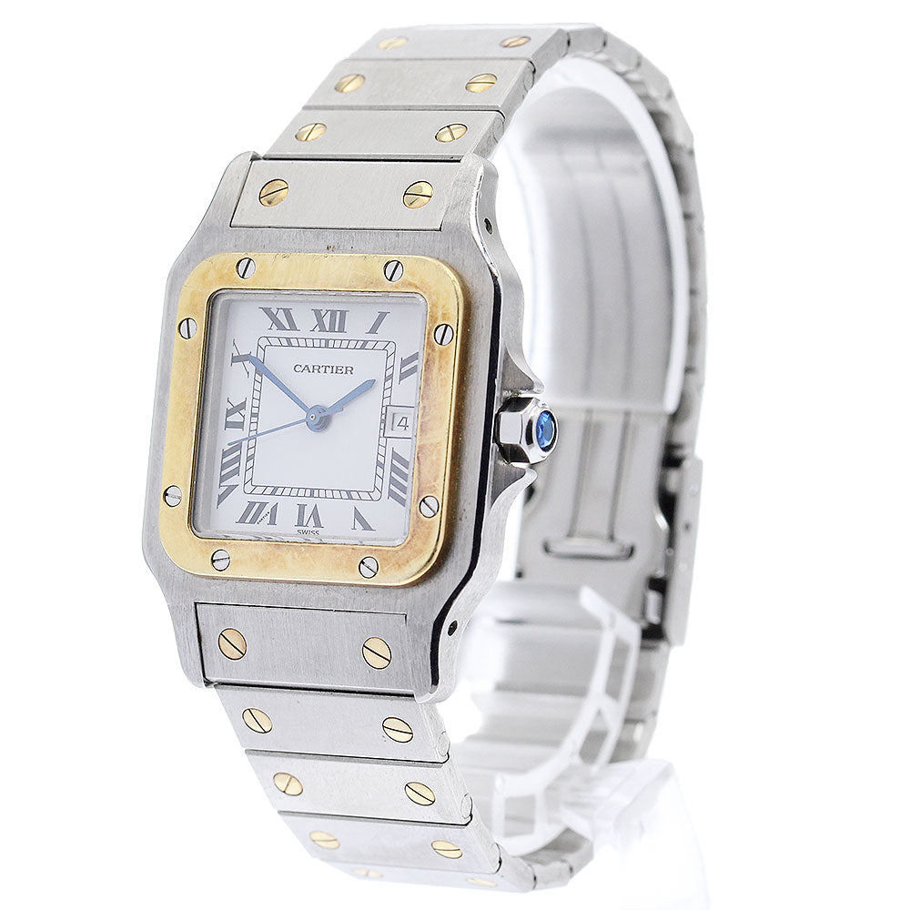 CARTIER Santos Galbee LM 81036283 Date White Dial Automatic Men's Watch_923128