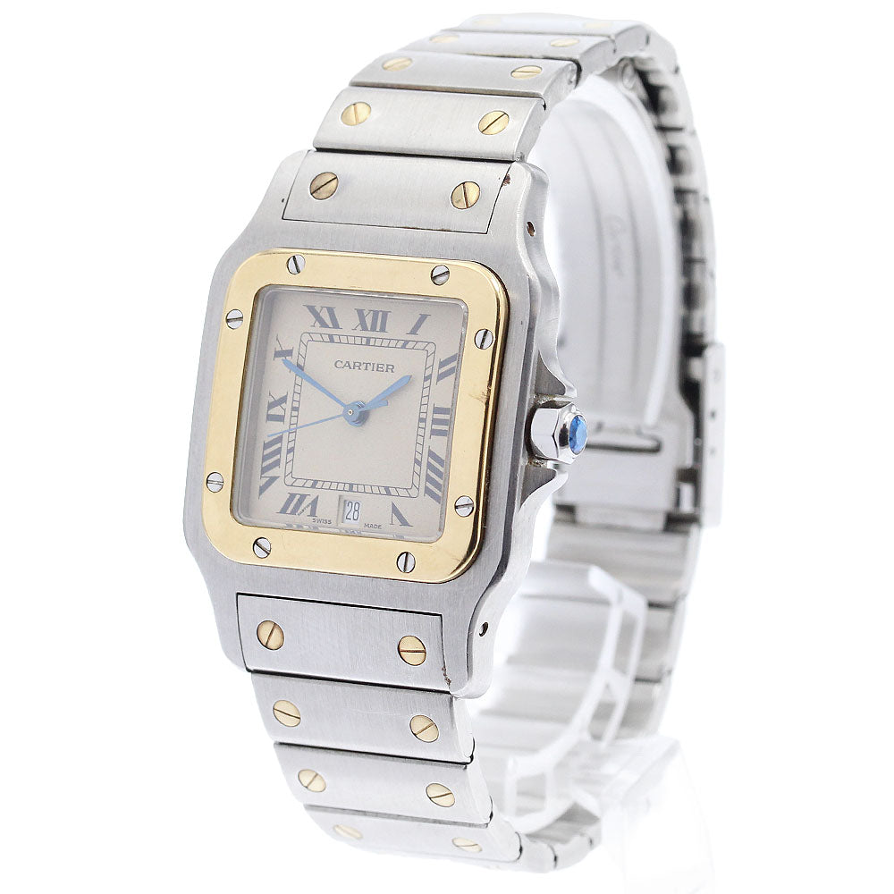 CARTIER Santos GalbeeLM W20011C4 Date 2 tone beige Dial Quartz Men's_923139