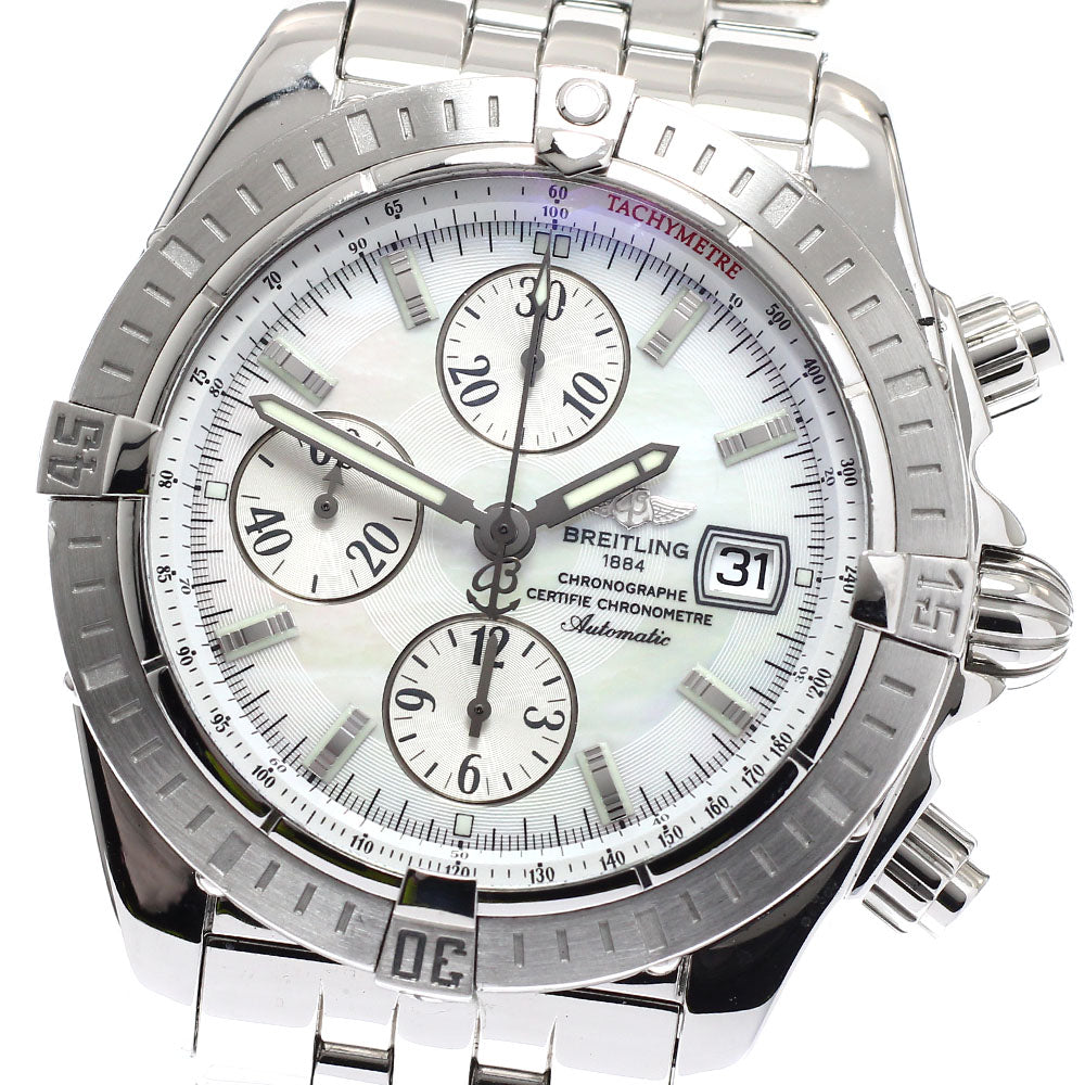 BREITLING Chronomat Evolution A13356 Date White Shell Dial White shell Dial Automatic Men's Watch_923153