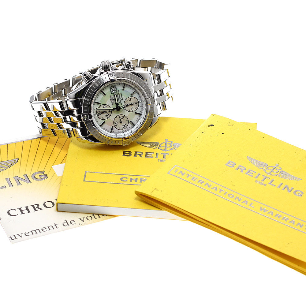 BREITLING Chronomat Evolution A13356 Date White Shell Dial White shell Dial Automatic Men's Watch_923153