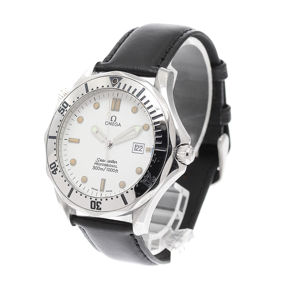 OMEGA Seamaster300 2542.20 Date white Dial Quartz Men's Watch_923162
