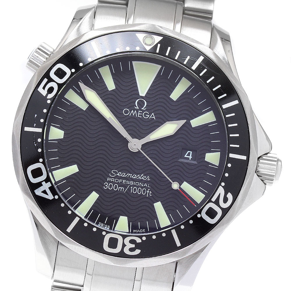 OMEGA Seamaster300 2264.50 Date black Dial Quartz Men's Watch_923183
