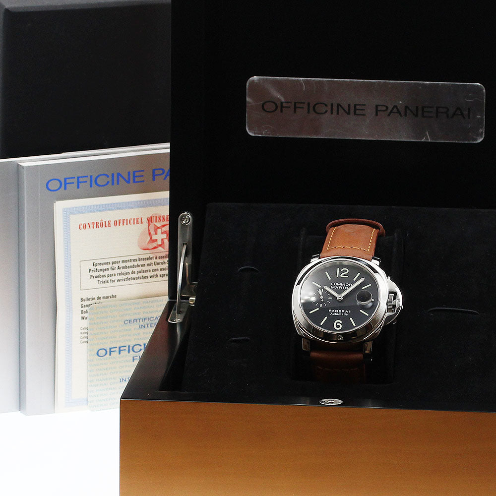 PANERAI Luminor Marina PAM00104 Small Second Date Automatic Men's Watch_923220