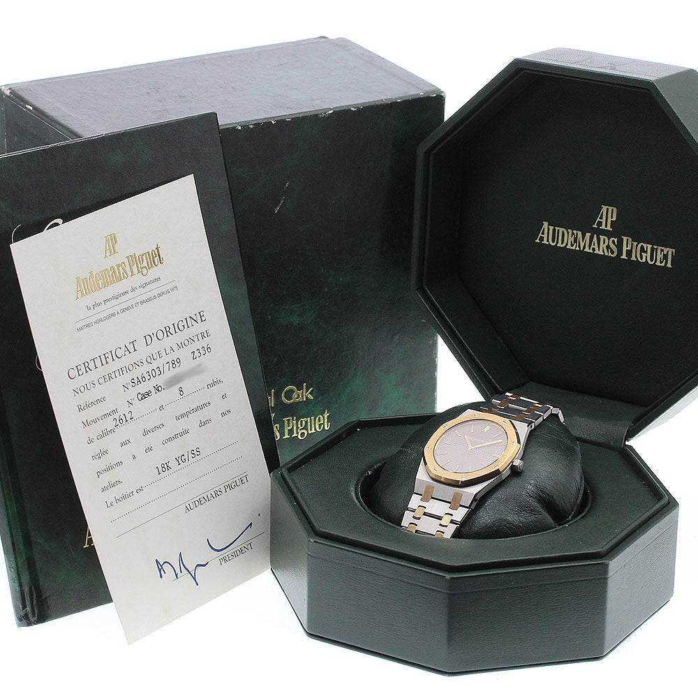 AUDEMARS PIGUET Royal oak 6303/789 YG2 tone gray Dial Quartz Men's Watch_923239