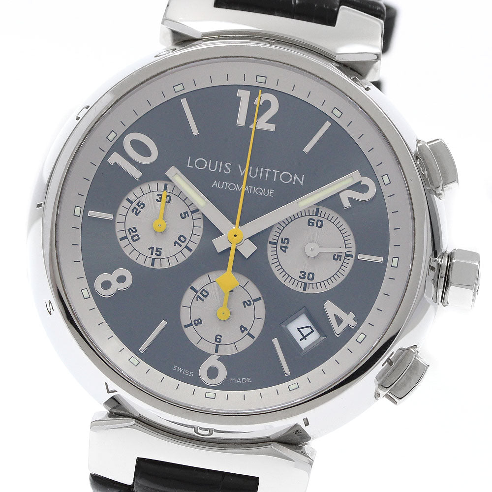 LOUIS VUITTON Tambour Q1120 Chronograph Date gray Dial Automatic Men's Watch_923351