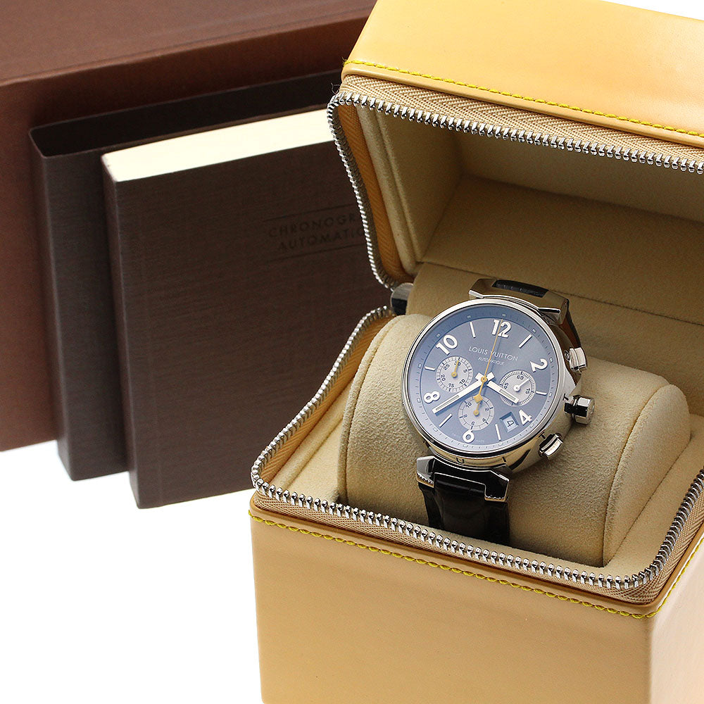 LOUIS VUITTON Tambour Q1120 Chronograph Date gray Dial Automatic Men's Watch_923351
