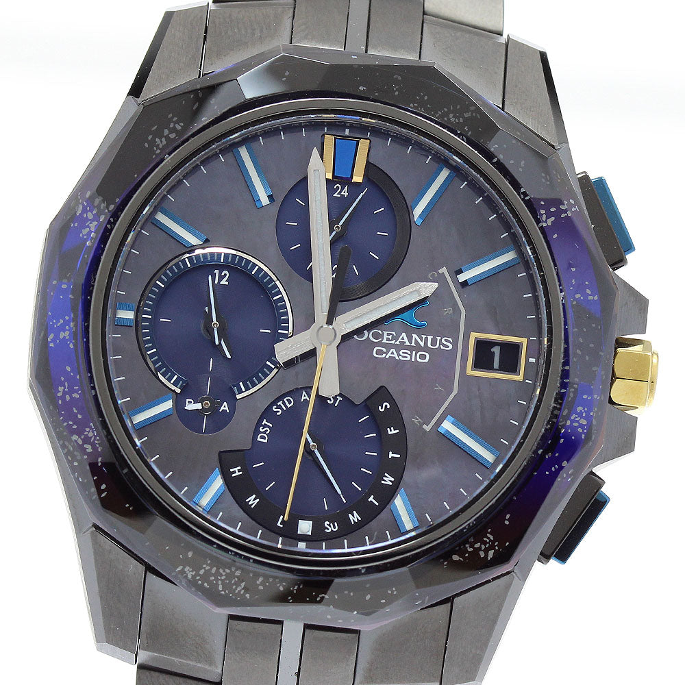 CASIO Oceanus Manta 20th Anniversary Limited Edition of 350 pieces OCW-S6000BV-1AJR Date shell Dial Solar Powered Radio Men's Watch_923358