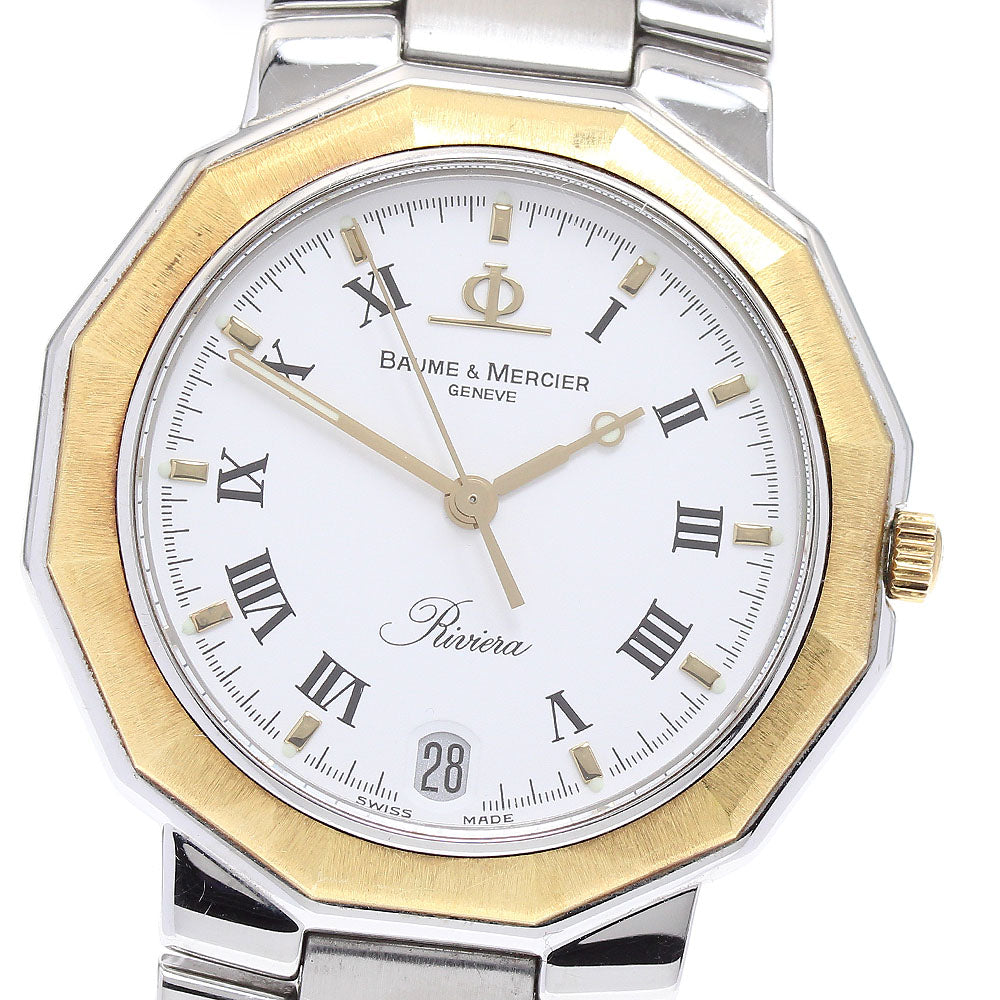 Baume & Mercier Riviera Date white Dial Quartz Men's Watch_923410