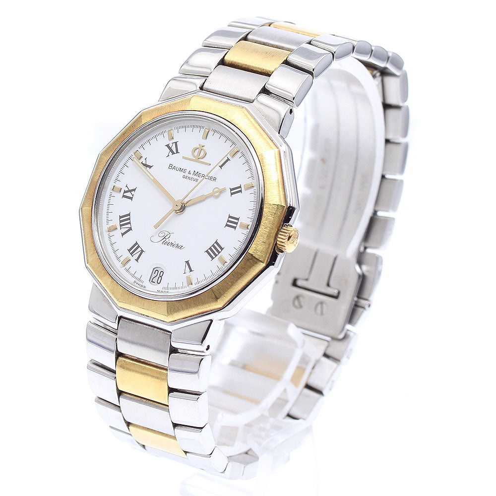 Baume & Mercier Riviera Date white Dial Quartz Men's Watch_923410