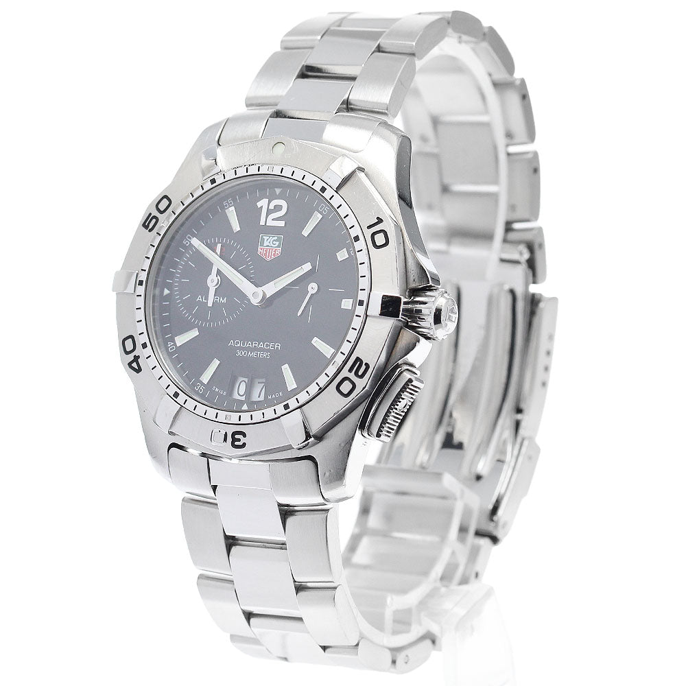 TAG HEUER Aqua racer WAF111Z Date alarm black Dial QZ Men's Watch_923433
