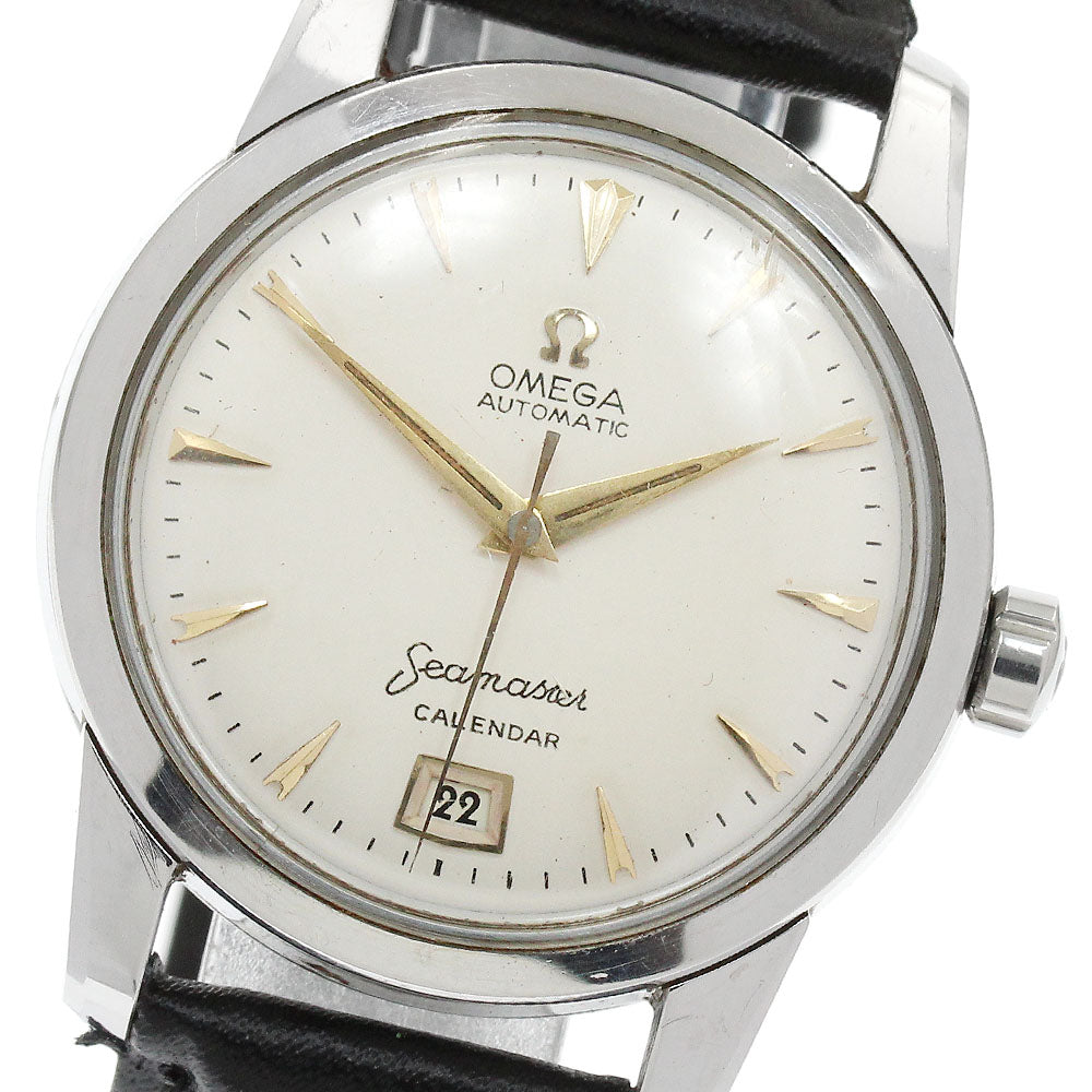 OMEGA Seamaster calendar 2757-4 Half rotor Cal.355 Silver Dial Automatic Men's Watch_923446