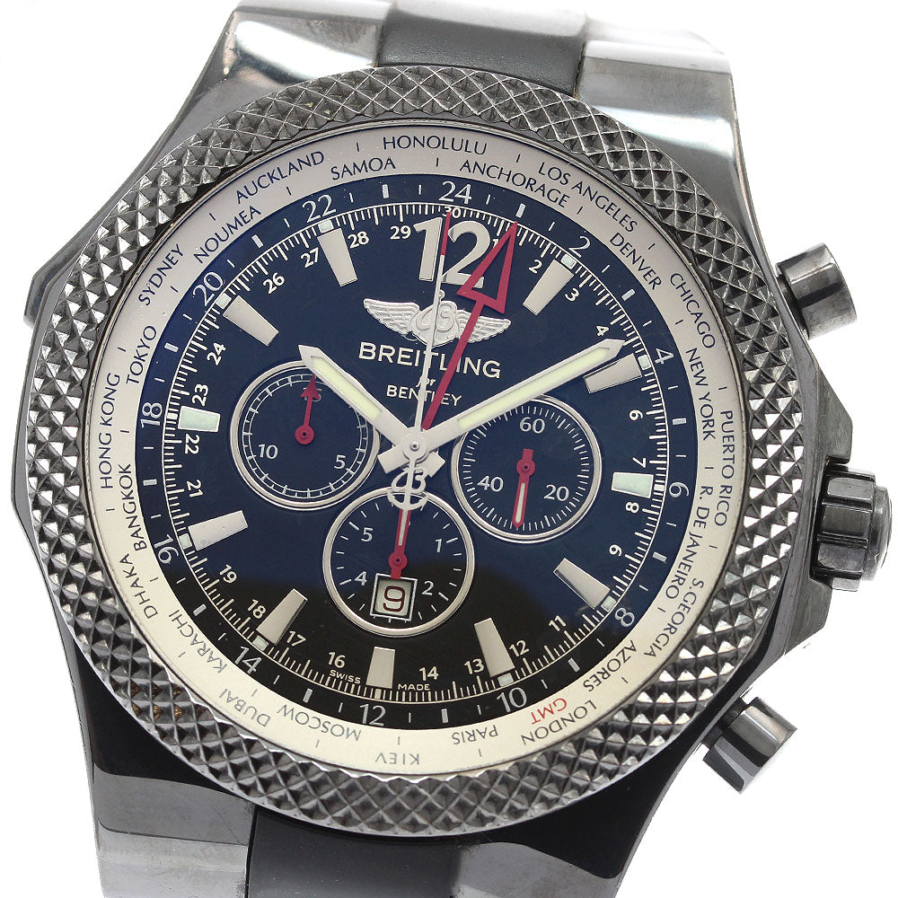 BREITLING Bentley M47362 GMT chronograph black Dial Automatic Men's Watch_923463
