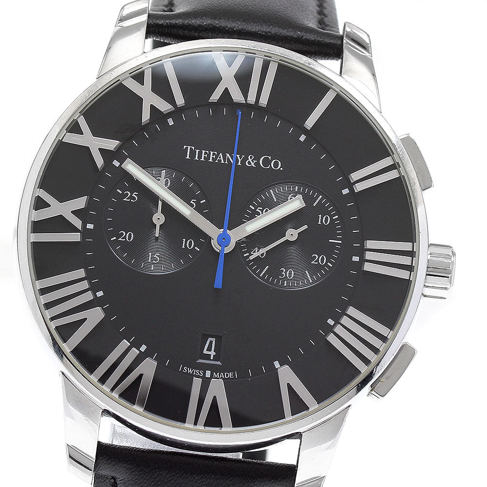 TIFFANY&Co. Atlas Dome Chronograph black Dial Quartz Men's Watch_923527