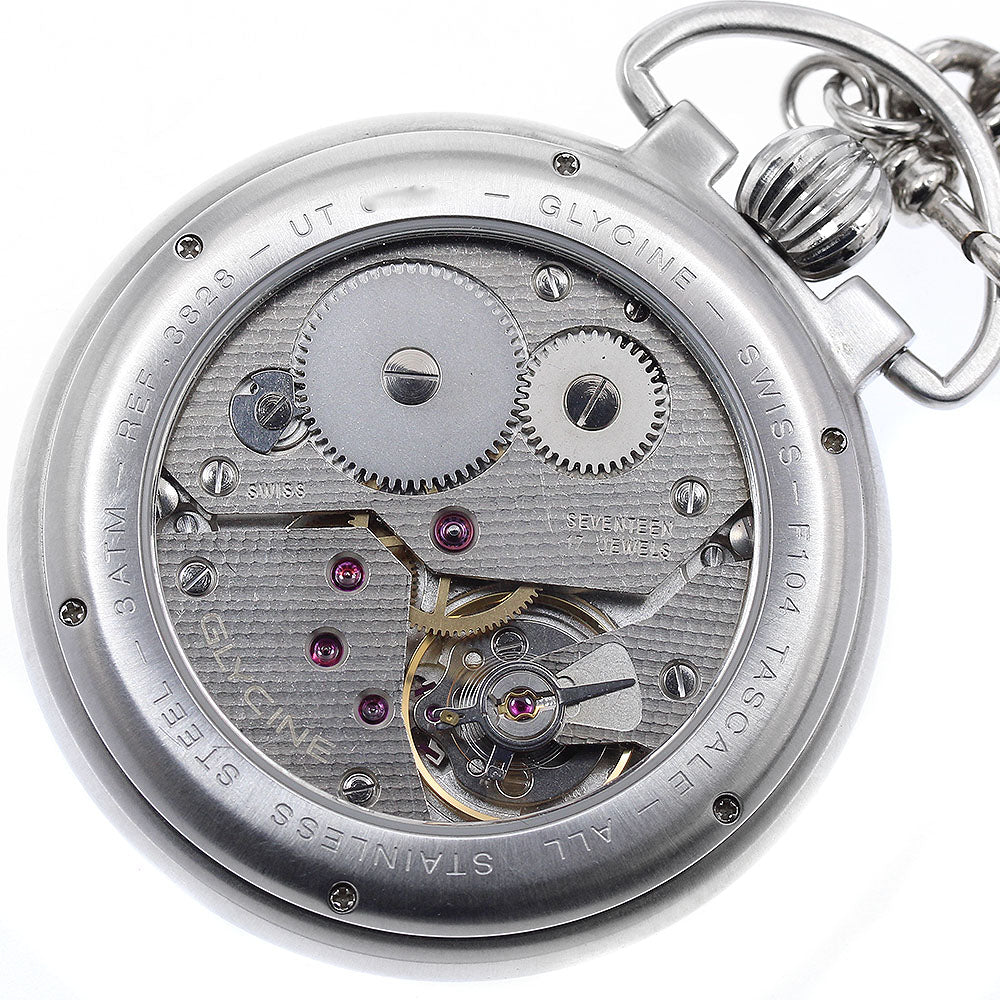 GLYCINE Ref.3828 Small seconds black Dial Hand Winding Men's Pocket watch_923531