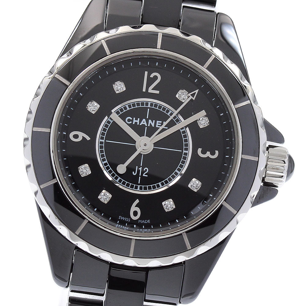CHANEL J12 H2685 8P diamond black Dial Quartz Ladies Watch_923546