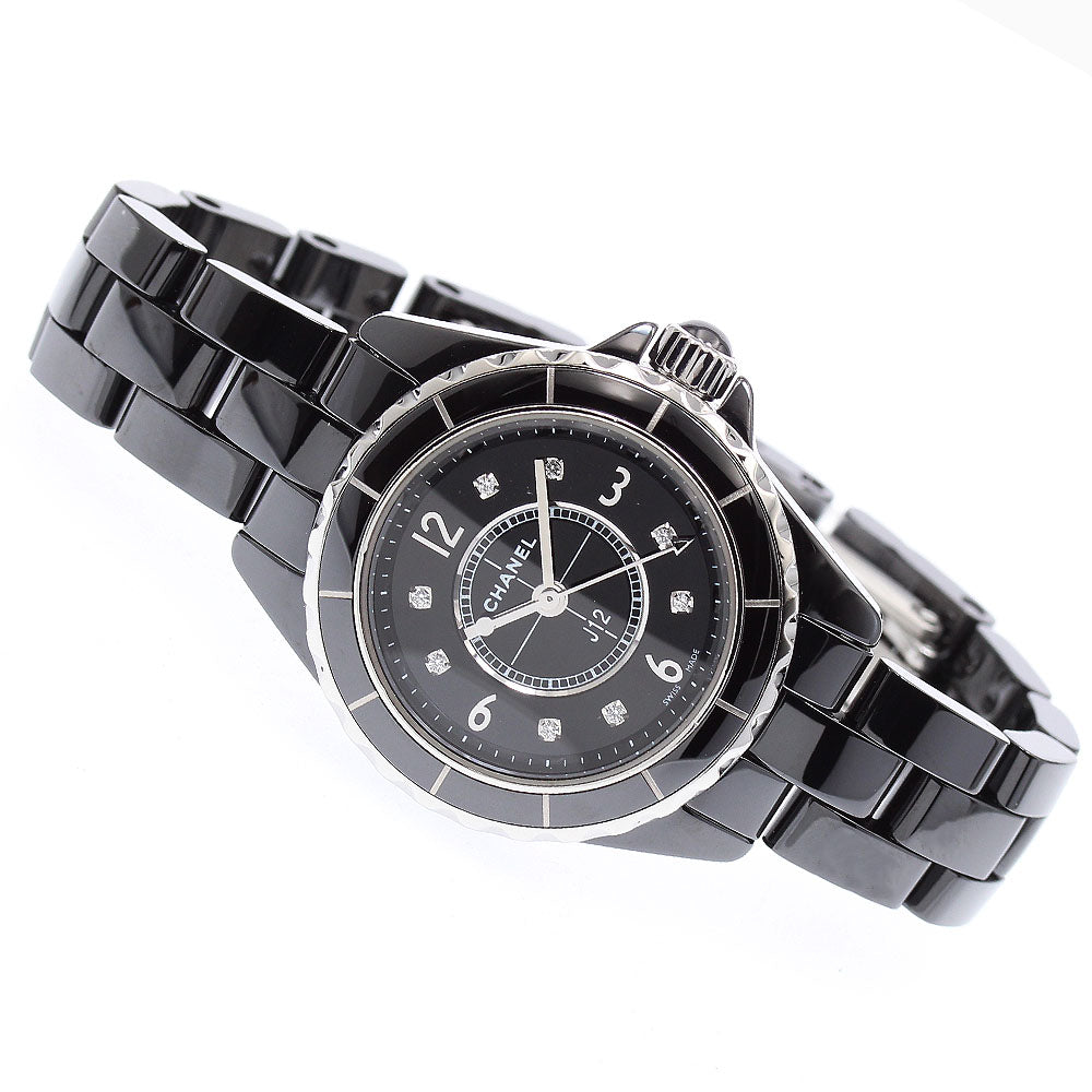 CHANEL J12 H2685 8P diamond black Dial Quartz Ladies Watch_923546
